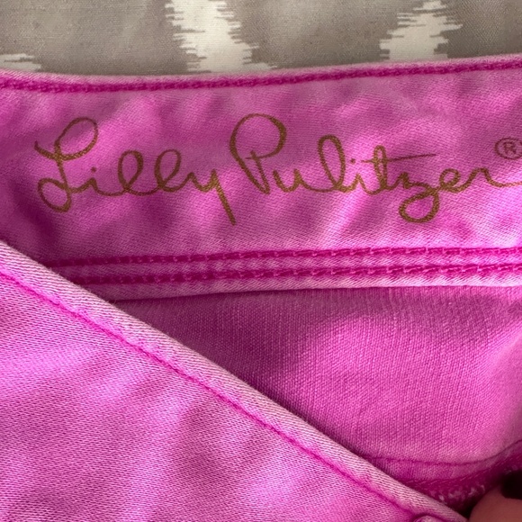 Lilly Pulitzer Bright Barbie Pink Worth Skinny Jeans Size 4 Super Soft Denim - Picture 8 of 10